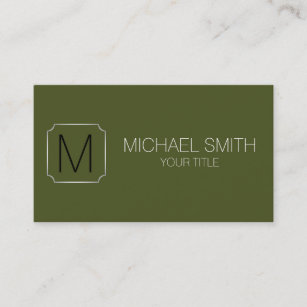 Army green color background business card