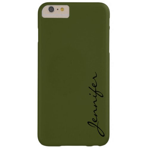Army green color background barely there iPhone 6 plus case