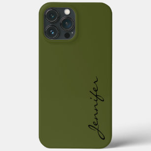 Army green color background iPhone 13 pro max case