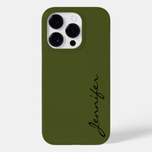 Army green color background Case-Mate iPhone 14 pro case