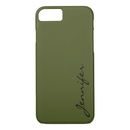 Army green color background iPhone 87 case