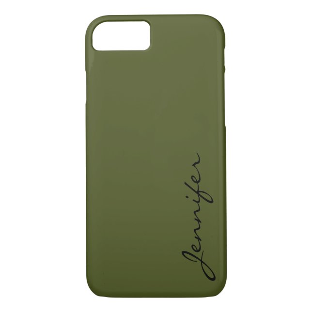 Army green color background Case-Mate iPhone case (Back)