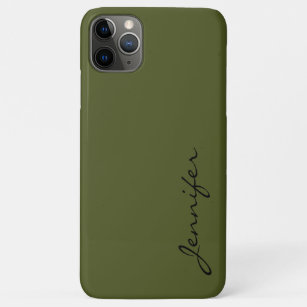 Army green color background iPhone 11 pro max case