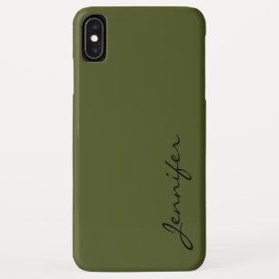 Army green color background iPhone XS max case