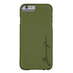 Army green color background barely there iPhone 6 case