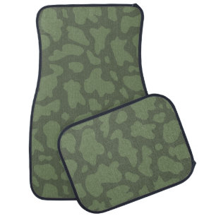 Army Green Cow print Western Coastal Cowgirl Camo Car Floor Mat