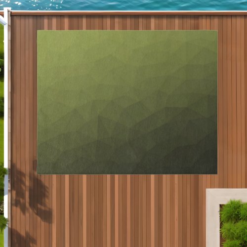 Army green dark gradient geometric mesh pattern outdoor rug