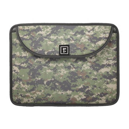 Army Green Digital Camouflage Sleeve For Macbooks