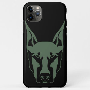 Army green Doberman  iPhone 11 Pro Max Case