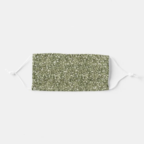 Army Green Drab Olive Sparkly Glitter Cloth Adult Cloth Face Mask