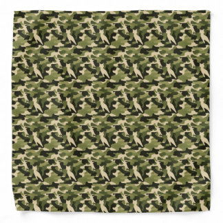 Army Green Feline Camouflage (Pattern 1) Bandana