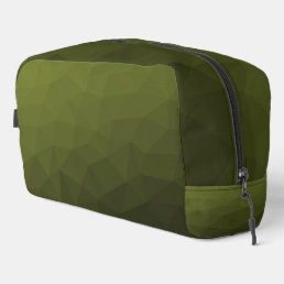 Army green gradient geometric mesh pattern dopp kit