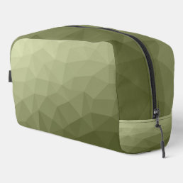 Army green gradient geometric mesh pattern dopp kit