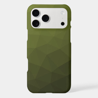Army green gradient geometric mesh pattern iPhone 17 pro max case