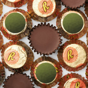 Army green gradient geometric mesh pattern reese's peanut butter cups