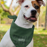 Army Green Grunge Good Boy Custom Name Pet Bandana<br><div class="desc">All you want is to add a pop of attitude to your dog's vibe, and this grunge army green bandana is a great addition his wardrobe! In a modern minimalist aesthetic, the words 'GOOD BOY' are stenciled in the background and his name is written in a cool masculine font across...</div>