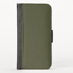 Army Green iPhone XS Wallet Case