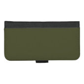 Army Green iPhone Wallet Case (Front (Horizontal))
