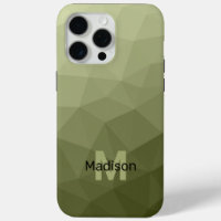 Army green light gradient geometric mesh Monogram