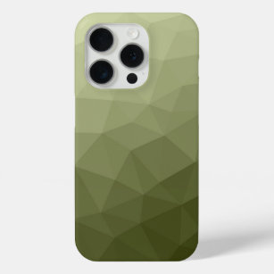 Army  green light gradient geometric mesh pattern iPhone 15 pro case
