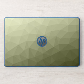 Army green light gradient geometric mesh pattern HP laptop skin