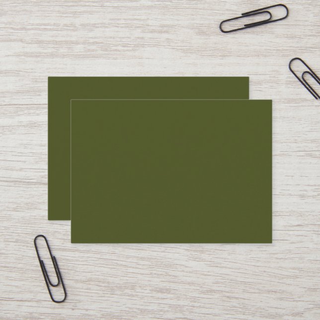 Army Green Mighty Business Card (Front/Back In Situ)