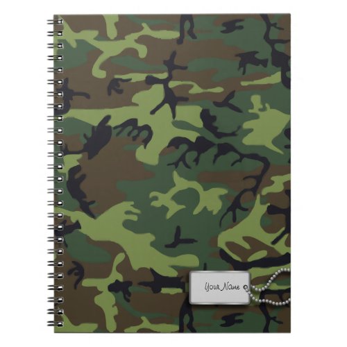 Army Green Military Camouflage Notebook