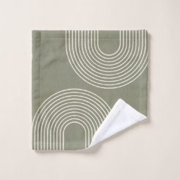 Army Green Minimalist Bath Towel Set | Zazzle