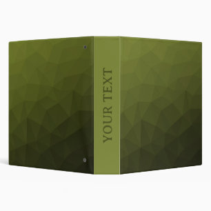 Army green olive geometric mesh pattern Your text 3 Ring Binder