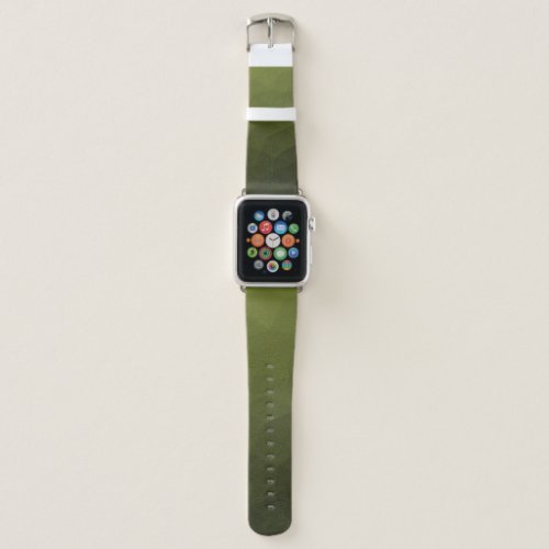 Army green olive gradient geometric mesh pattern apple watch band