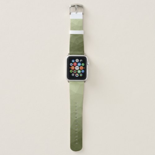 Army green olive gradient geometric mesh pattern apple watch band