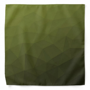 Army green olive gradient geometric mesh pattern bandana