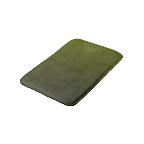 Army green olive gradient geometric mesh pattern bath mat