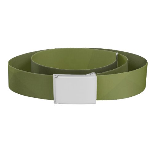 Army green olive gradient geometric mesh pattern belt