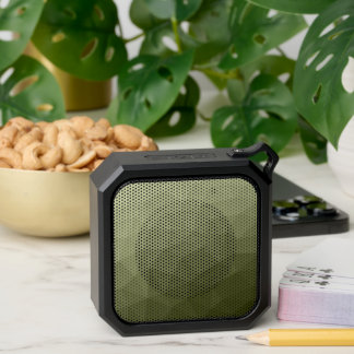 Army green olive gradient geometric mesh pattern bluetooth speaker