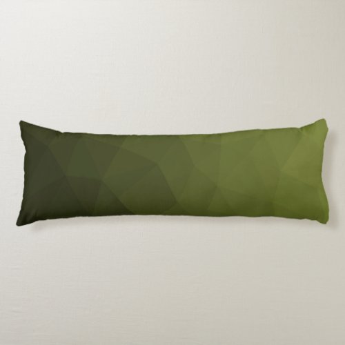 Army green olive gradient geometric mesh pattern body pillow