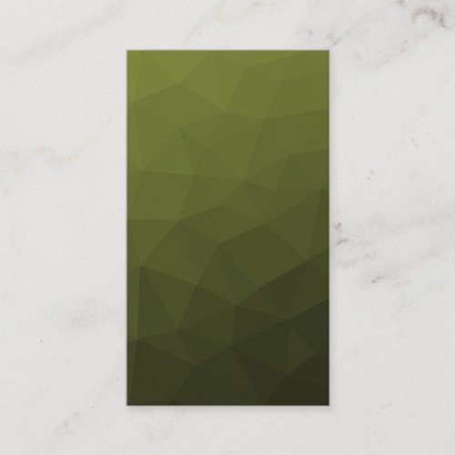 Army green olive gradient geometric mesh pattern business card