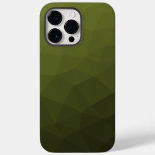 Army green olive gradient geometric mesh pattern Case-Mate iPhone 14 pro max case