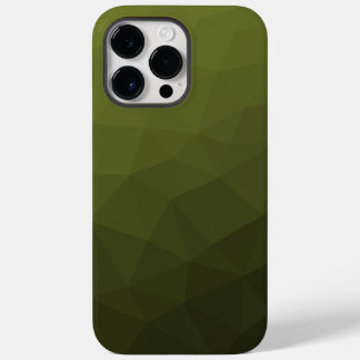Army green olive gradient geometric mesh pattern Case-Mate iPhone 14 pro max case