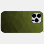 Army green olive gradient geometric mesh pattern Case-Mate iPhone case (Back (Horizontal))