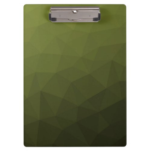 Army green olive gradient geometric mesh pattern clipboard