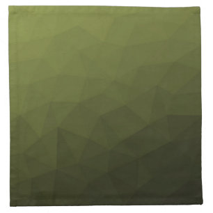 Army green olive gradient geometric mesh pattern cloth napkin