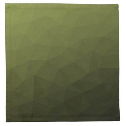 Army green olive gradient geometric mesh pattern cloth napkin