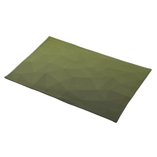 Army green olive gradient geometric mesh pattern cloth placemat