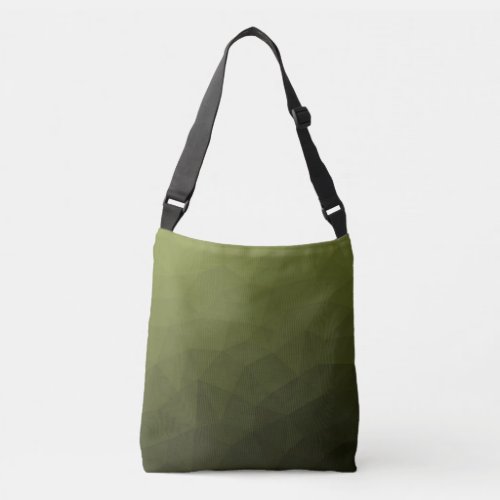 Army green olive gradient geometric mesh pattern crossbody bag