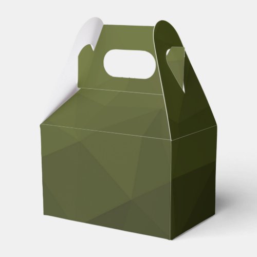 Army green olive gradient geometric mesh pattern favor boxes