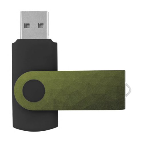 Army green olive gradient geometric mesh pattern flash drive