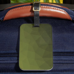 Army green olive gradient geometric mesh pattern luggage tag