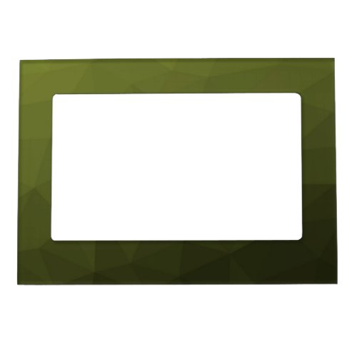 Army green olive gradient geometric mesh pattern magnetic frame