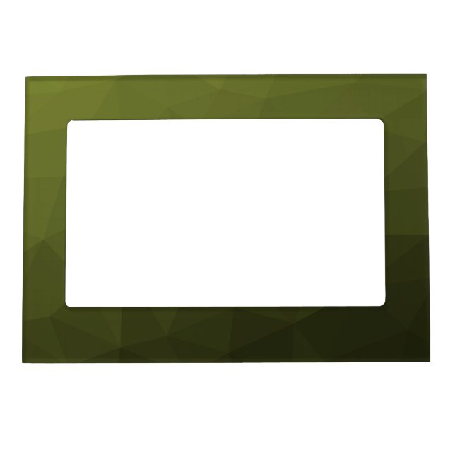 Army green olive gradient geometric mesh pattern magnetic frame (Front)